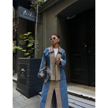 Ayena Moda Chanel Garnili Kot Mont - Bej