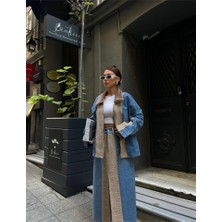 Ayena Moda Chanel Garnili Kot Mont - Bej