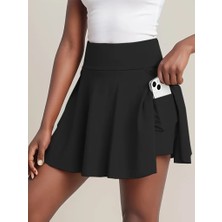 Ayena Moda Kadın Yüksek Bel Cepli Sandy Short Etek