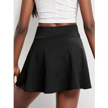 Ayena Moda Kadın Yüksek Bel Cepli Sandy Short Etek