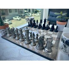 Premium Satranç Takımı Platin Tabla