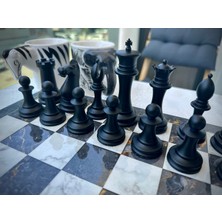 Premium Satranç Takımı Gri Tabla
