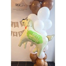 Happy Birthday Yazılı Köpek Folyo Balon