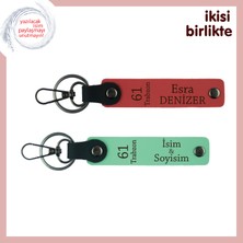 Babaya Anlamı Büyük Bir Hatıra, 61 Trabzon Temalı Deri Anahtarlık Takımı, Nar Çiçeği-Açık Yeşil