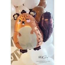Sevimli Kahverengi Sincap Balon Woodland Sincap Şekilli Folyo Balon 67X60 cm