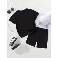 Calp Teks Iskeletkalp Baskılı Şort/t-Shirt Alt-Üst Yazlık Takım