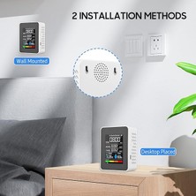 Teknofaji Hava Dedektörü Hava Kalite Co2 Ölçüm Cihazı Çok Fonksiyonlu 5'I1ARADA Mobilephone App Kumanda