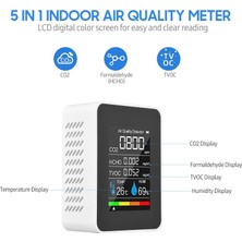 Teknofaji Hava Dedektörü Hava Kalite Co2 Ölçüm Cihazı Çok Fonksiyonlu 5'I1ARADA Mobilephone App Kumanda