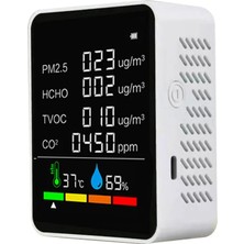 Teknofaji Hava Dedektörü Hava Kalite Co2 Ölçüm Cihazı Çok Fonksiyonlu 5'I1ARADA Mobilephone App Kumanda