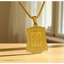 Allah Yazılı Çelik Kolye Ucu