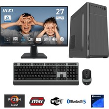 Go Gamer GA642D AMD Ryzen 7 8700G / 64GB DDR5 5200MHz / 2TB NVMe m.2 SSD / MSI 27" 100Hz. / OEM Ev Ofis Paket