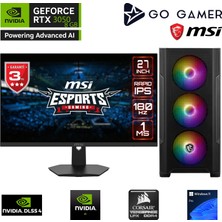Go Gamer GA78D AMD Ryzen 5 5500 / 32GB 3200MHz / 1TB NVMe m.2 SSD / RTX3050 8GB / MSI 27" 180Hz. / AMD Gaming Paket