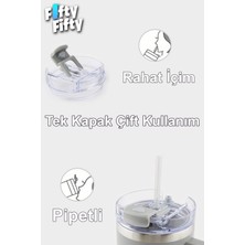Vagonlife Quencher Cup 1200 ml Pipetli/rahat Içim Kulplu Paslanmaz Çelik Termos -FFVGN0581200ML