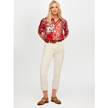 Slim Fit Coton Parça Boya Pantolon B00044