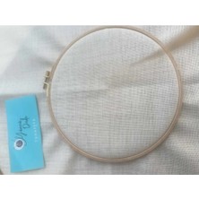 Punç (Punch) Etamin Yapmak Için Kasnak Kumaşı 34X34CM Doğal Keten Ekru Kumaş Gönderilir. %100 Pamuk