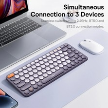 Teknofaji Bluetooth,kablosuz MacBook Için iPad Airpro Pc Tablet Dizüstü 2.4g Sessiz Klavye