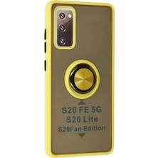 Bigboycl Samsung Galaxy S20 Fe Kılıf Montreal Yüzüklü Silikon Kapak - Sarı – Darbe Koruma