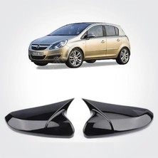Opel Corsa Uyumlu D 2006-2014 Parlak Siyah Batman Ayna Kapağı