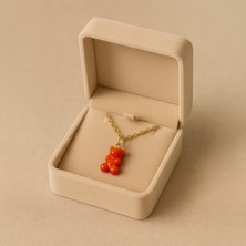 Turuncu Jelibon Ayıcık Charm – Haribo Figürlü El Yapımı Reçine Kolye/bileklik Ucu