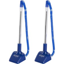 Kraf (2 Adet) Spiralli Kalem 0.7 Mavi (304G)