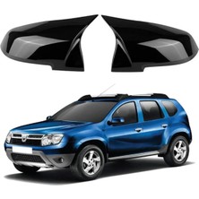 Dacia Duster 2010-2017 Uyumlu Parlak Siyah Batman Ayna Kapağı