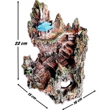 Şatolu Kaya Akvaryum Dekoru 22 cm