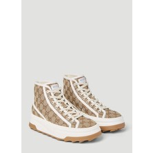 Gucci Ayakkabı Canvas High Top Sneakers