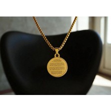 Nazar Dualı Çelik Kolye Ucu