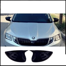 Skoda Octavia 2013-2020 Batman Parlak Siyah Ayna Kapağı