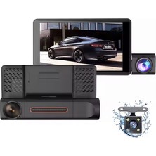 1296P Full Hd 3 Kameralı Hafıza Kartına Kayıtlı Hareket Algılamalı Araç Kamerası.