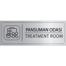 Mayeka Pansuman Odası Isimlik Gümüş Metal Kapı Isimliği Levhası Yönlendirme Tabelası