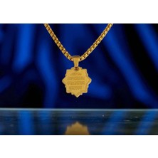 Nazar Dualı Çelik Kolye Ucu