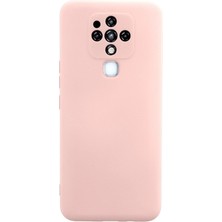 Newface Tecno Camon 16 Kılıf Nano Içi Kadife Silikon - Pudra 11