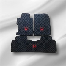 Honda Civic Uyumlu Fb-7 (2012-2016) Kasa Siyah Baklava Desen Deri Kapitone Oto Paspas Takım Seti