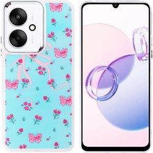 Pilanix Xiaomi Poco C65 Kılıf Airbag Tasarımlı Renkli Desenli Parlak Hadra Kapak