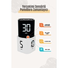 GWORKE GT-1 İkili Set | Pomodoro Zamanlayıcı Küp | Flip Timer | Öğrenci Ders Çalışma Saati - Siyah & Beyaz