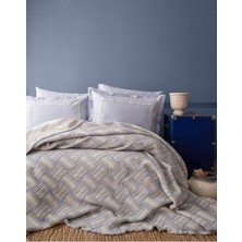 Apricitas Home Sevilla Mavi Çift Kişilik Yatak Örtülü Set