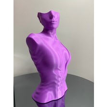 Mor Renk Dekoratif Takı Mankeni Teşhir Standı 30 cm Takı Organizer Mücevher Küpe Kolye Sergileme