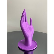 Dlc 3d Design 18 cm Mor Dekoratif Beyaz El Takı Mankeni, Yüzük Standı, Ürün Sergileme Standı, Organizer