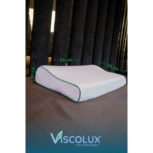 Medium Boy Ortopedik Yastık - Boyun Destekli Visco Yastık 56X36X11/7 Yeşil