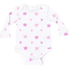 Bebenova %100 Organik Pamuk Star Bebek Çıtçıtlı Uzun Kol Body - Zıbın