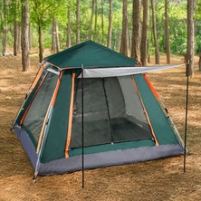 Bysay Tam Otomatik 6 Kişilik Tenteli Kamp Çadırı 240X240X155 cm (Yeşil)