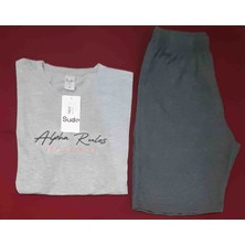 Sude Erkek Kısa Kol Şortlu Pijama Takımı %100 Pamuk