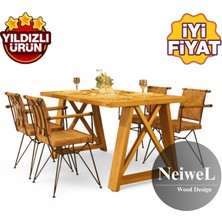 Neiwel Pina Doğal Ahşap Mutfak ve Yemek MASASI-70-100