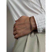 Erkek Gold Zincir Bileklik Kadın Paslanmaz Çelik Renk Atmaz Unısex Kararmaz Çelik Bileklik