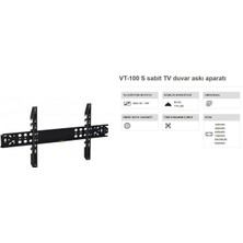 Tv Askı Aparatı 42-100 Inç Sabit 10X90 cm Vontech Vt 100S