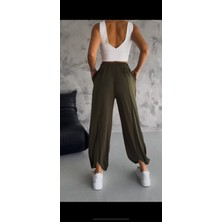 Salaş Balon Haki Yazlık  Pantalon