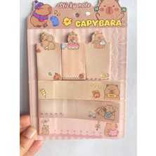 Capybara Kapibara Figür Postit Yapışkanlı Not Kağıt Etiket Seti