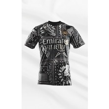 Arsenal Özel Koleksiyon Siyah Beyaz Bandana Desenli Taraftar Forma