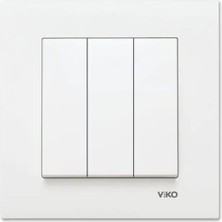 Karre Beyaz 3lü Anahtar (2 Adet)